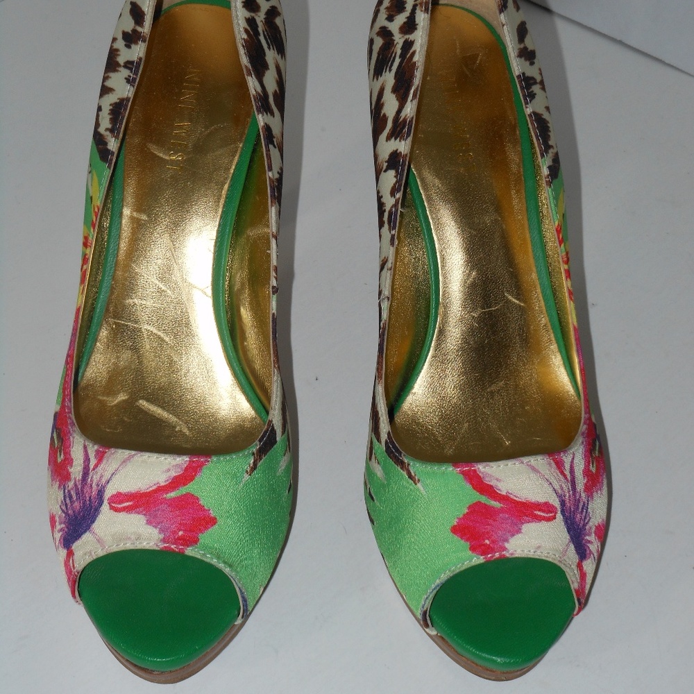 Nine West Peep Toe Multi-Color Classic Pumps - image 7